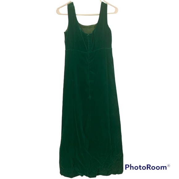 Vintage Green Velvet Long Dress size XS Look at pictures - Picture 9 of 10